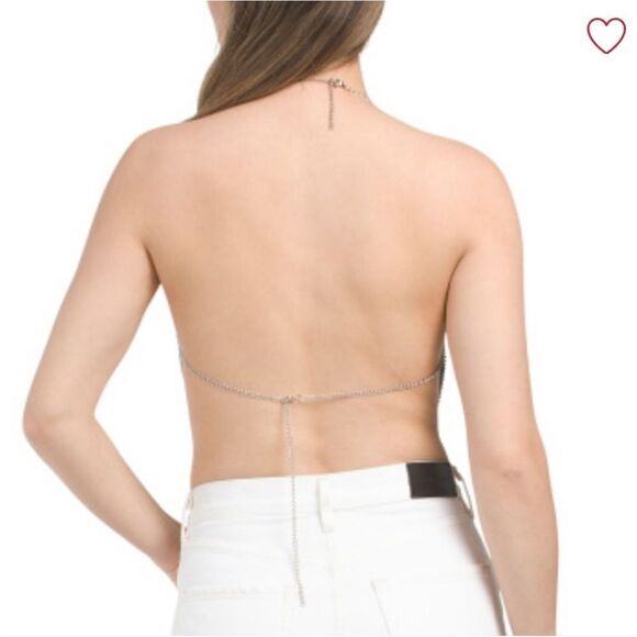 HOUSE OF HARLOW 1960 Rhinestone Scarf Halter Top NWT Small - Picture 3 of 4